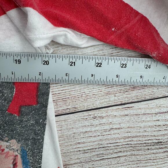 Vintage 90s See You at the Pole AOP T-Shirt Mens L Red White Blue American Flag - Picture 11 of 15